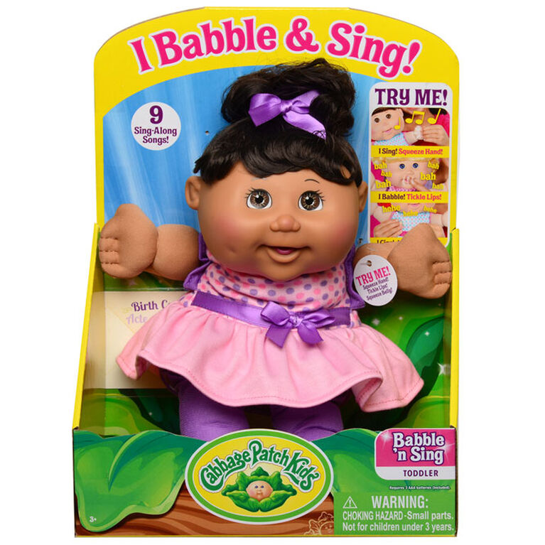 Cabbage Patch Kids Deluxe Toddler - Babble 'n Sing Pink Fashion African American