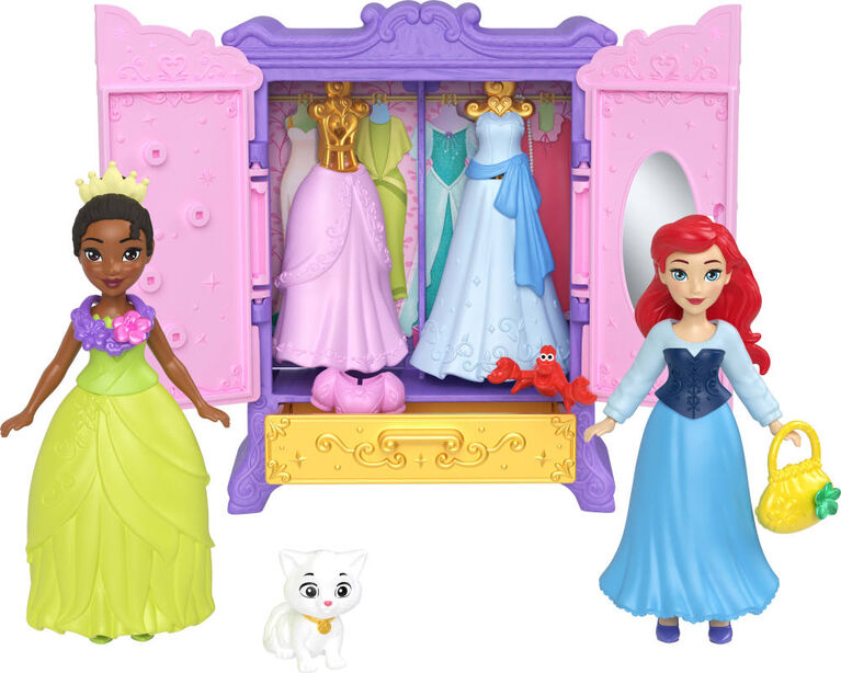 Disney Princess Royal Wardrobe Set with Ariel & Tiana Dolls - R Exclusive