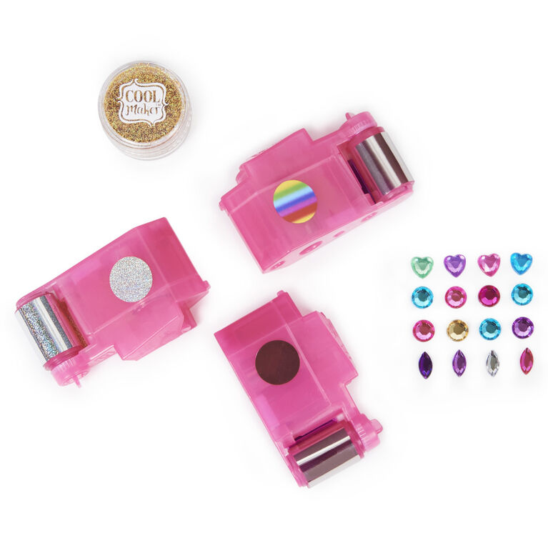 Cool Maker, GO GLAM Refill Pack avec 2 cartouches de motifs et du vernis à  ongles à utiliser avec la machine à ongles du U-nique Nail Salon