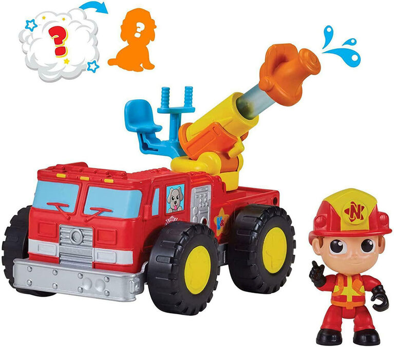 Vlad and Niki - Fire Truck with Firefighter Niki