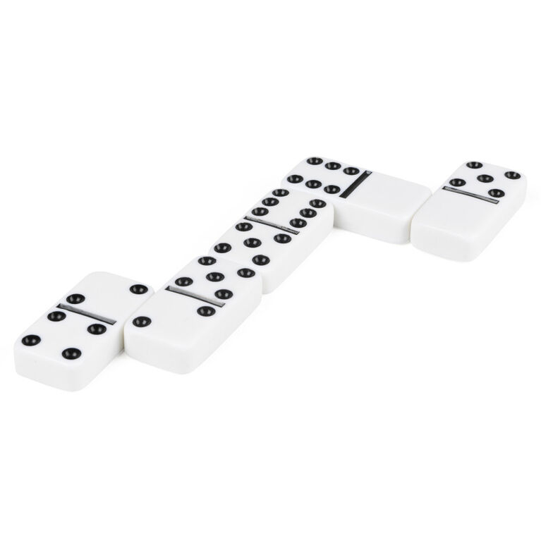 Legacy Deluxe Double-6 Dominoes, Classic Original Board Game Set of 28 Dominoes in Luxury Lined Wood Case