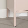 Dylane Metal 1-Door Nightstand Pale Pink