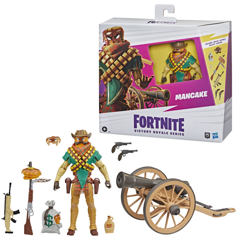 Hasbro Fortnite Victory Royale Series Mancake Deluxe Pack Collectible Action Figure with Accessories