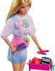 Barbie "Malibu" Stylist Doll and 14 Accessories Playset, Hair and Makeup Theme with Puppy and Styling Cart
