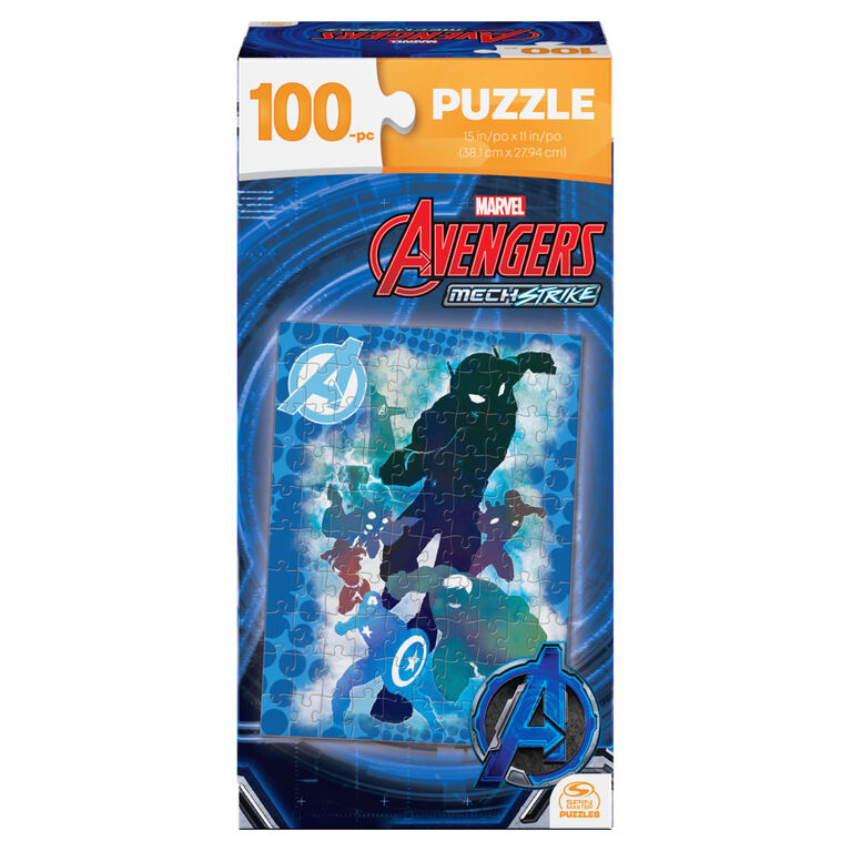 Marvel Avengers, Mech Strike, Puzzle de 100 pièces, jouets rétro