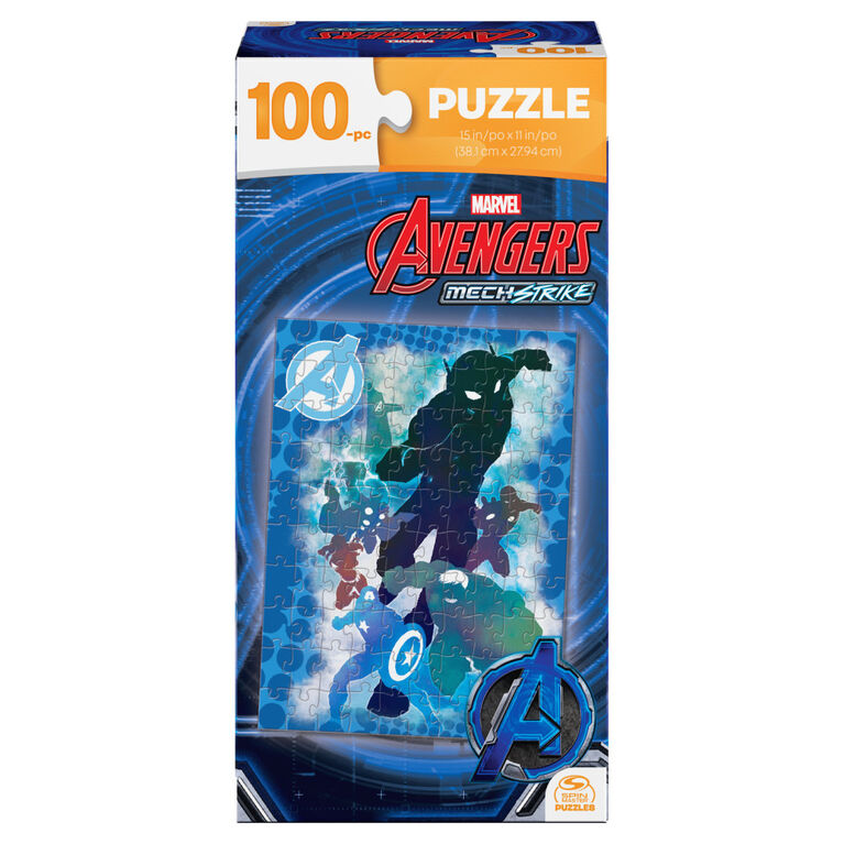 Marvel Avengers, Mech Strike 100-Piece Jigsaw Puzzle Retro Toys Kids Puzzles Avengers Toys Marvel Gifts Super Hero Toys