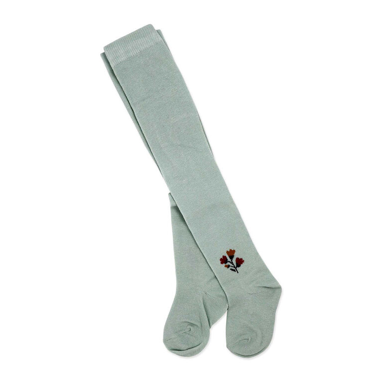 Baby Mode Ensemble 3 pièces en tricot froissé : motif floral vert, 0-3M