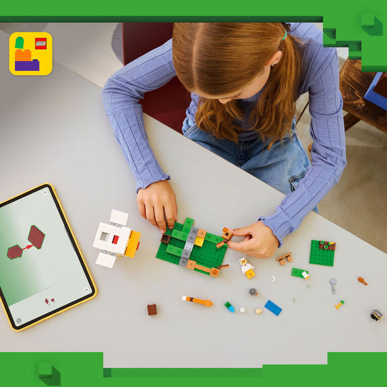 LEGO Minecraft Chicken Farm Building & Pretend Play Toy for Boys, GIrls, & Kids, Ages 7+ - 21585