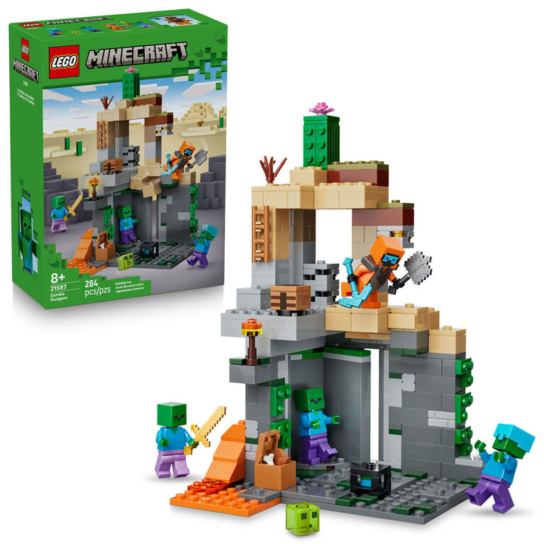 LEGO Minecraft Zombie Dungeon Building & Pretend Play Toy for Boys, Girls, & Kids, Ages 8+ - 21587