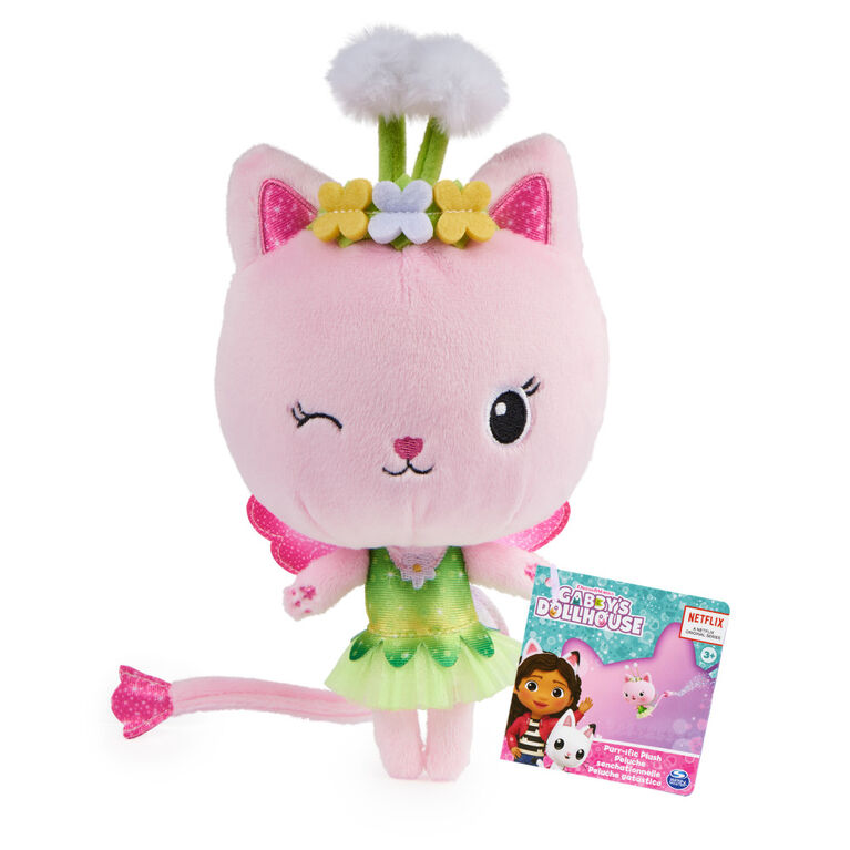 Gabby's Dollhouse, 7-inch Kitty Fairy Purr-ific Plush Toy