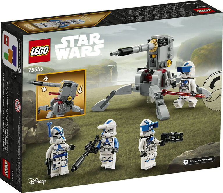 LEGO Star Wars Ensemble de combat de Clone Troopers de la 501e Légion 75345 Jeu de construction (119 pièces)