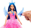 Barbie  65anniversaire  Poupée et animal  Licorne ailée, ch. bleus