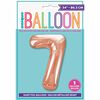 Ballon en aluminium en forme de nombre en or rose 34" - 7