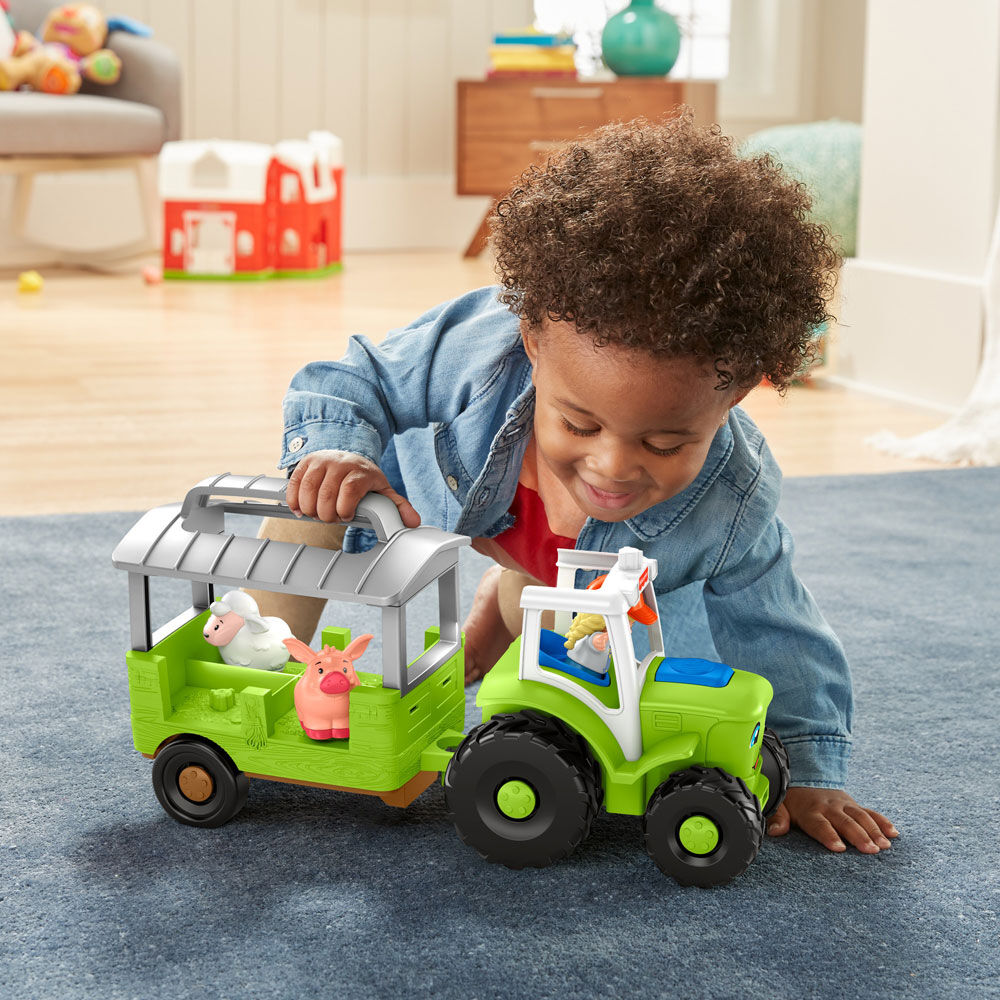 fisher price tractor and animals