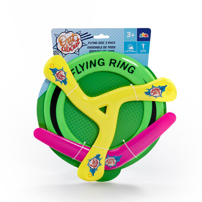 Out and About Flying Disc 3 pack - R Exclusive