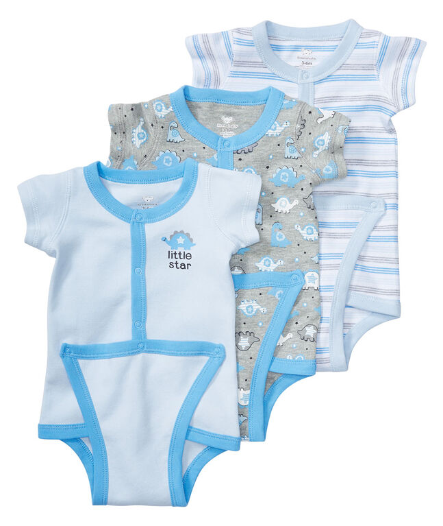Koala Baby 3-Pack Diaper Shirt, 3 Months - Blue