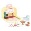 Li'l Woodzeez, Travel Suitcase Pastry Shop Playset in Carry Case