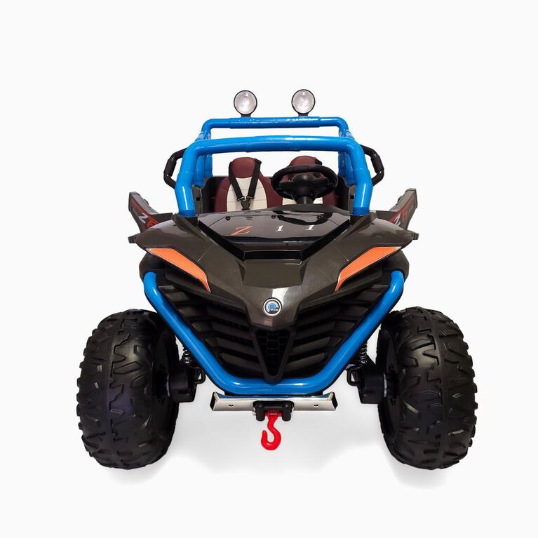 KIDSVIP Licensed Sport MX 2x12V 4x4 Kids Ride-On 2-Seater UTV Buggy - Grey - English Edition