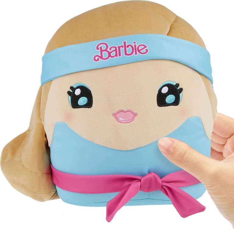 Barbie Cuutopia Plush, 10-inch Soft Pillow Doll, '80s-Inspired Workout Look & Soft Belt, Collectible Toy