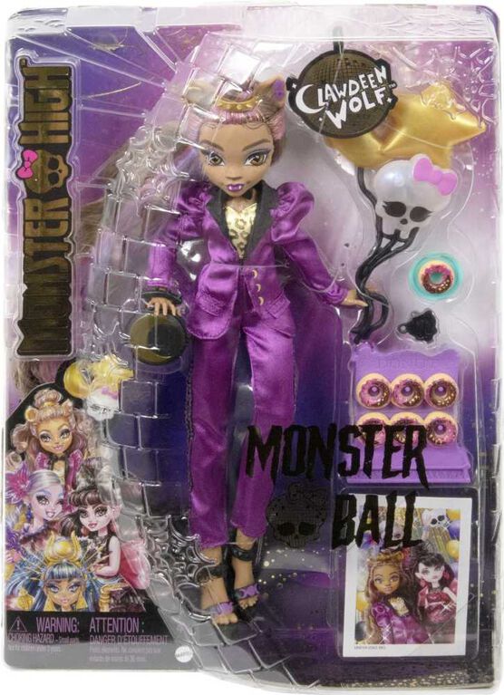 Monster High Clawdeen Wolf Doll in Monster Ball Party Fashion with Accessories