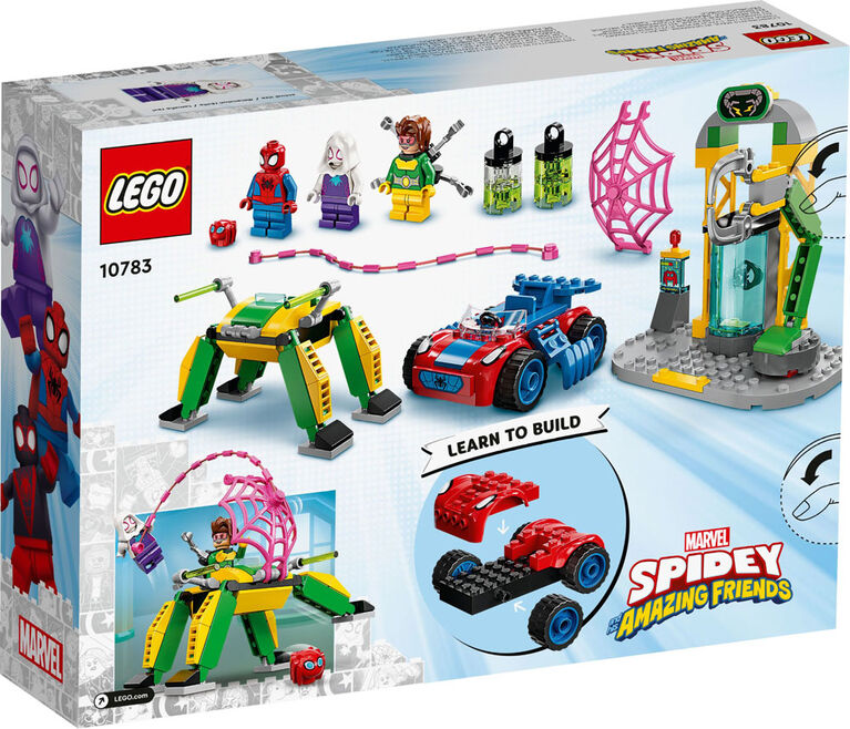 LEGO Marvel Spider-Man et ses amis extraordinaires Spider-Man au labo de Doc Ock 10783 (131 pièces)