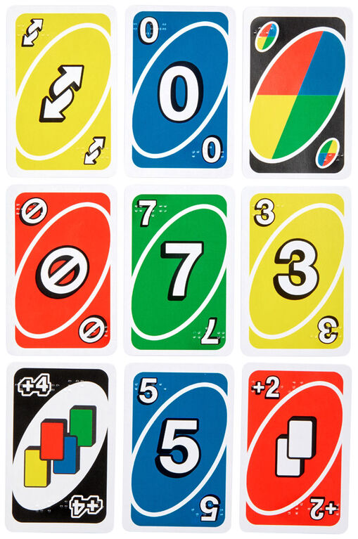 Uno Braille Family Card Game For Blind And Low Vision Players With 112 Cards English Edition Toys R Us Canada