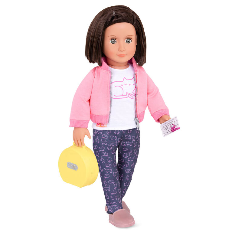 Our Generation, Meow On The Move, Travel Outfit with Luggage for 18-inch Dolls