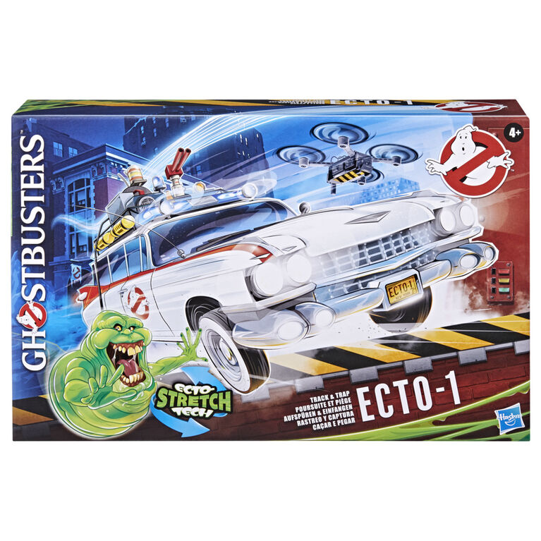 Ghostbusters Track & Trap Ecto-1 Toy Car & Fright Features Ecto-Stretch Tech Slimer, Ghostbusters Toys for Kids, Ages 4+