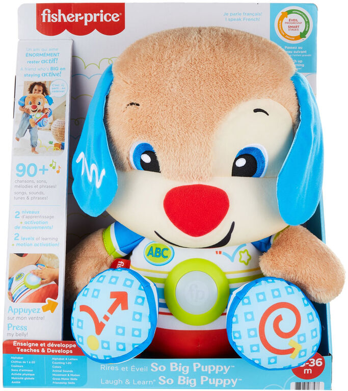 Fisher-Price - So Big Puppy Toddler Learning Toy, Plush Dog with Music  Sounds and Educational Content, Laugh and Learn - French Version | Toys R  Us Canada