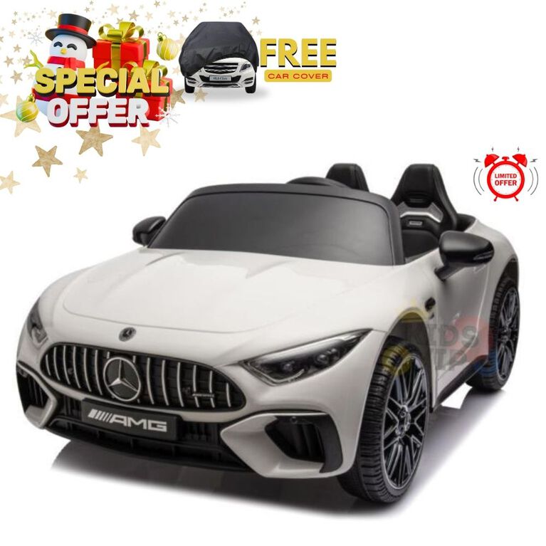 KIDSVIP Mercedes Benz 24V SL63 Licensed 4X4 Ride-On Car For Kids w/ RC - White