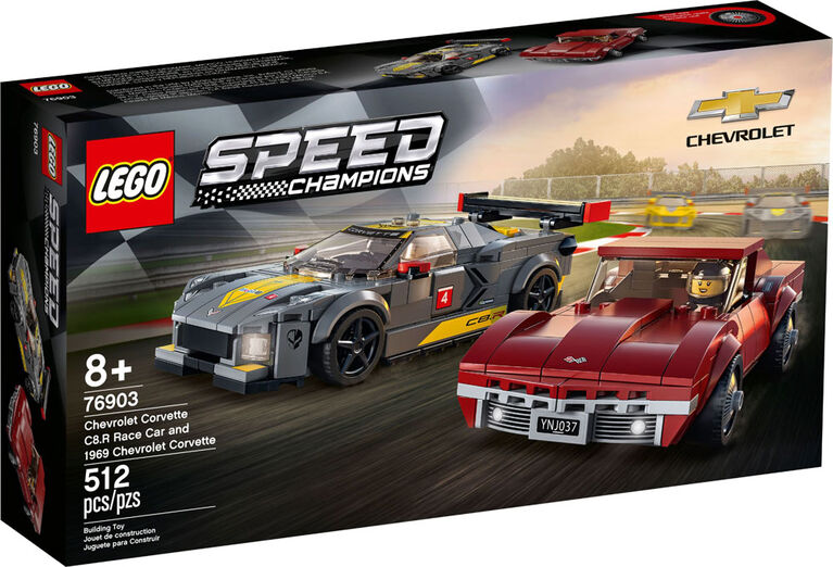 LEGO Speed Champions Voiture de course Chevrolet Corvette C8.R et Chevrolet Corvette 1969 76903