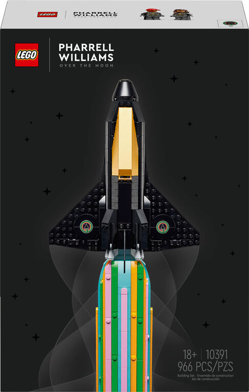 LEGO Icons Over the Moon with Pharrell Williams Building Set - Model Space Shuttle - with 49 Interchangeable Character Heads - 10391