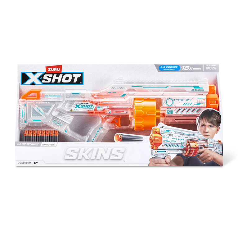 XSHOT Skins Last Stand Blaster - Specter Skin (16 Darts) by ZURU