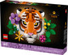 LEGO Art La Collection de la Faune - Le Tigre, Cadeau de Pendaison de Crémaillère pour une Nouvelle Maison, Idée de Décoration Florale 31217