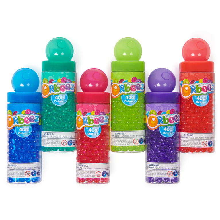 Orbeez Tubes, Bright Blue 400 Grown Orbeez, Scoop Tool and Portable Storage, Sensory Toys