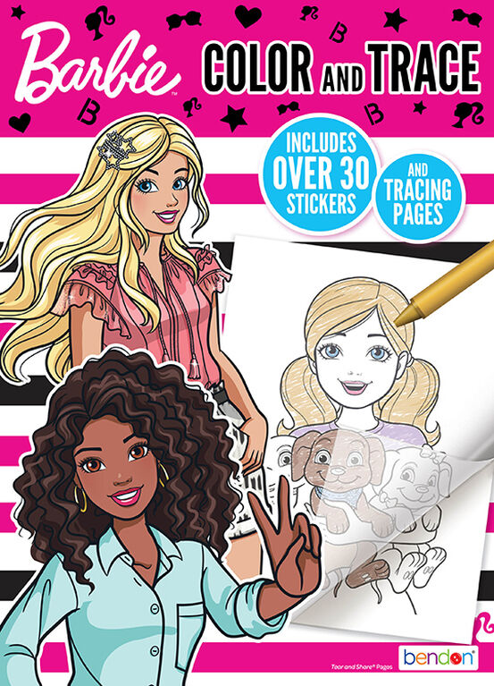 Barbie Color & Trace Activity Book - English Edition