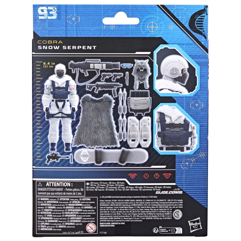 G.I. Joe Classified Series Snow Serpent, Deluxe Collectible G.I. Joe Action Figures, 93, 6 Inch Action Figures