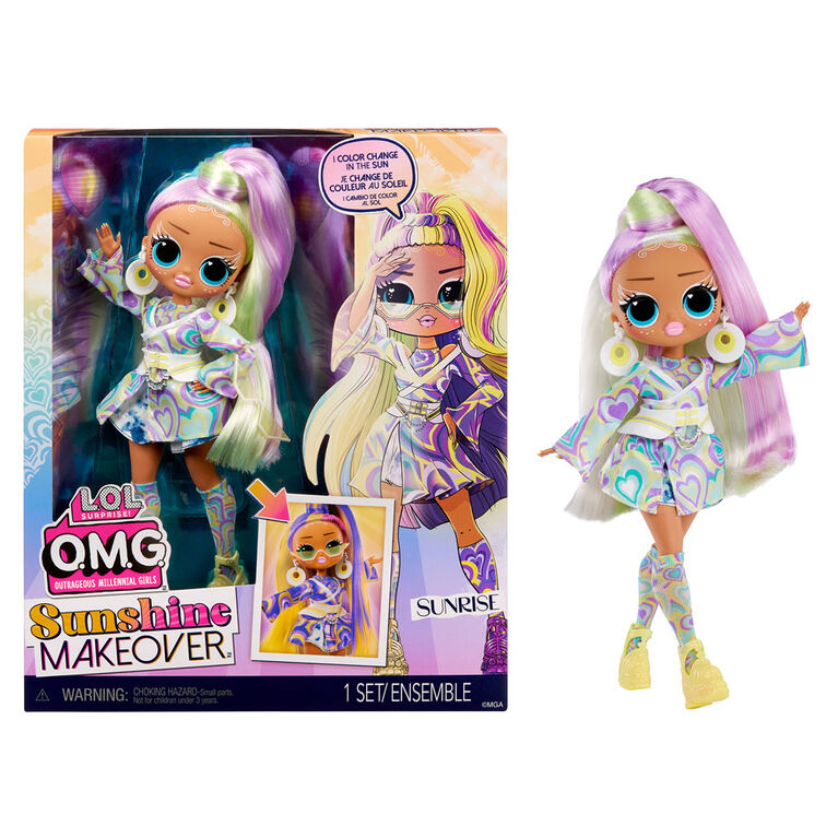 LOL Surprise OMG Sunshine Makeover Sunrise Fashion Doll with Color Changing Features