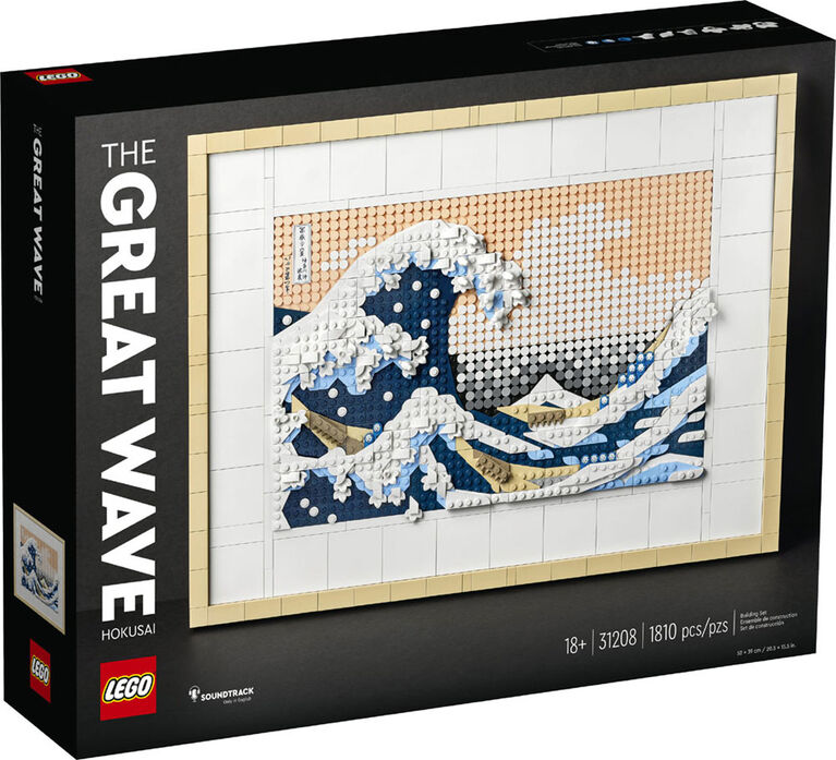 LEGO Art Hokusai - La grande vague; kit de construction d'oeuvre d'art, cadre décoratif 31208