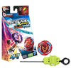 Beyblade Burst QuadStrike, Starter Pack avec toupie de compétition Zeal Achilles A8 type défense/équilibre et lanceur