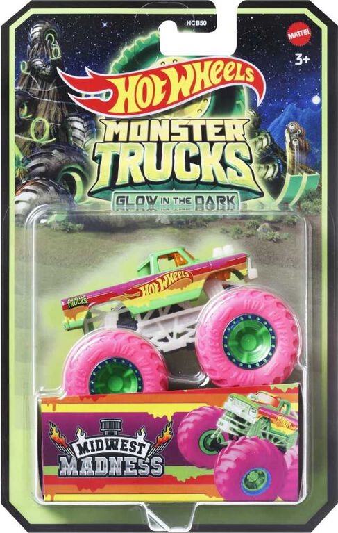 Hot Wheels Monster Trucks Glow in the Dark 1:64 Scale Truck - R Exclusive - Styles May Vary