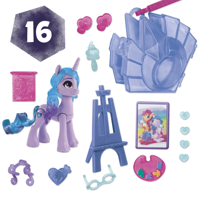 My Little Pony: Make Your Mark Toy Cutie Mark Magic Izzy Moonbow - 3-Inch Hoof to Heart Pony with Surprise Accessories