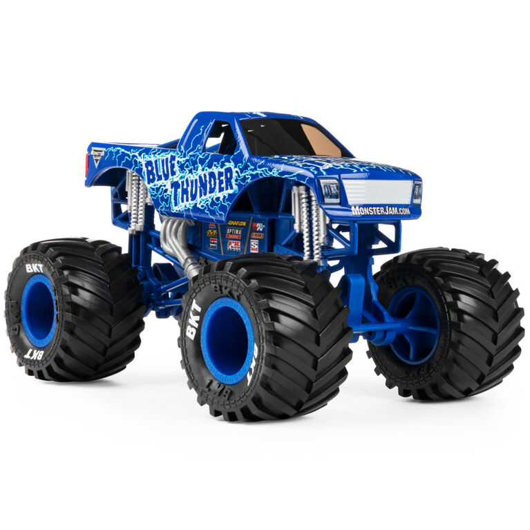 Monster Jam, Official Blue Thunder Monster Truck, Collector Die-Cast Vehicle, 1:24 Scale