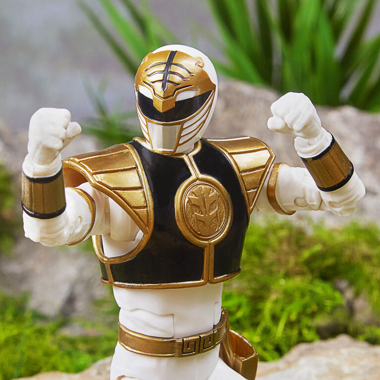 Power Rangers Lightning Collection - Figurine de collection Mighty Morphin Ranger blanc de 15 cm.