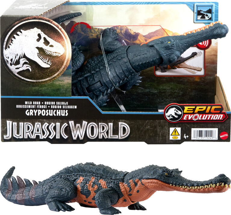 Jurassic World Wild Roar Gryposuchus Dinosaur with Attack & Sound