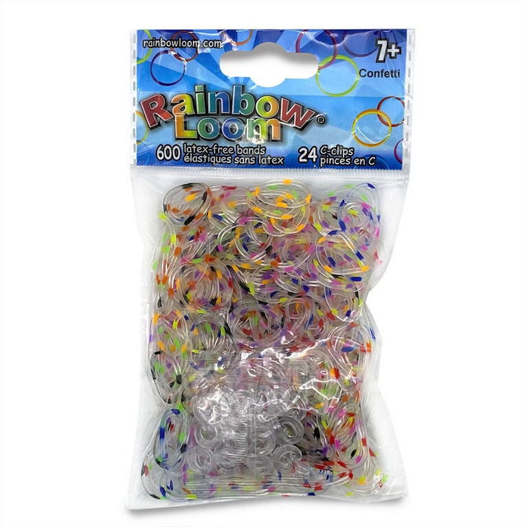 Rainbow Loom-Rubber Bands - Confettis mélangés