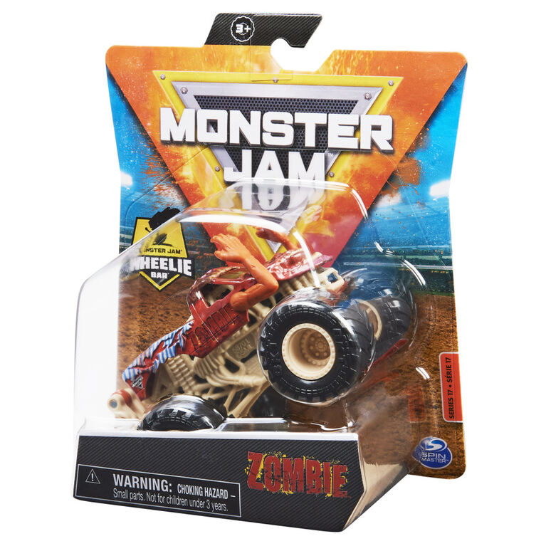 Monster Jam, Official Zombie Monster Truck, Die-Cast Vehicle, Bone Yard Trucks Series, 1:64 Scale