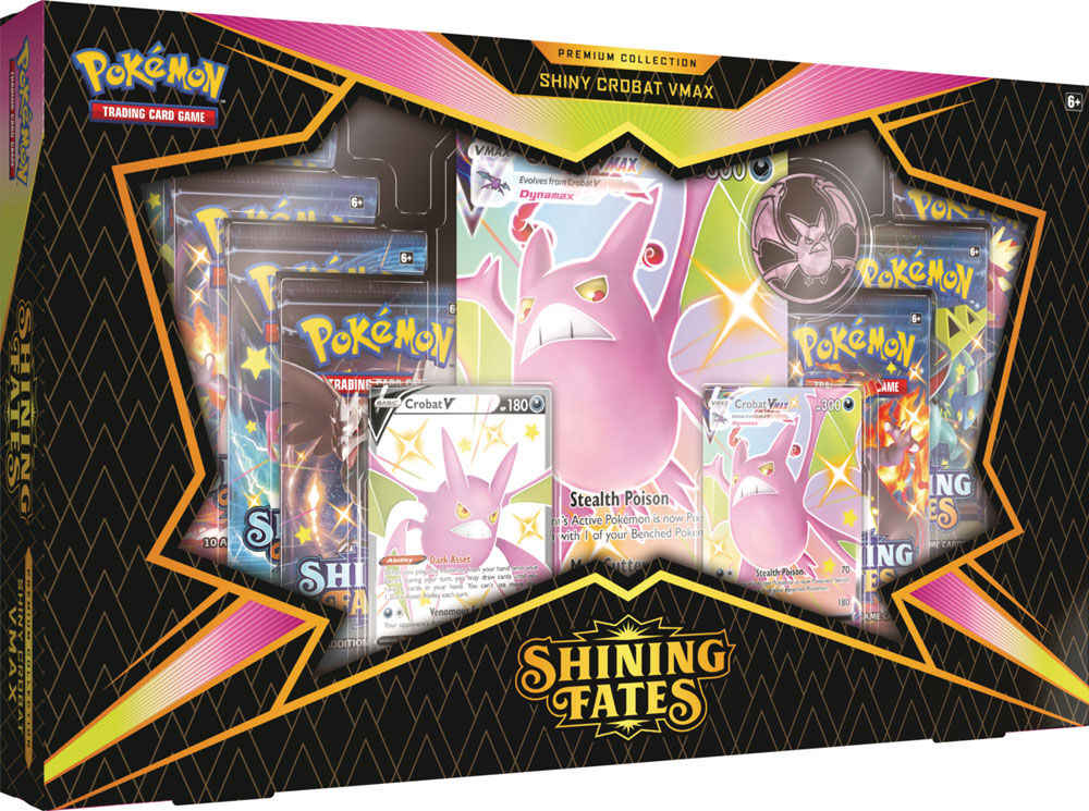 Pokemon Shining Fates Premium Collection Shiny Crobat VMAX English Edition