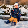 Kids Fleece Lined Rain Jackets | Space Dinos - 2T (2-3Y)