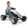KidsVip Kids and Toddlers Mercedes Pedal Go Kart w/ Adjustable Seats- White - English Edition - R Exclusive
